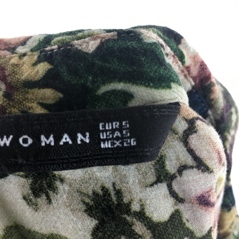 4/25 Zara Womens Floral Print Blouse Shirt Loose - Picture 8 of 8